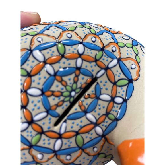 Servin Mexico Talavera Piggy Bank Hand Painted Ceramic Folk Art Pottery - Picture 15 of 16